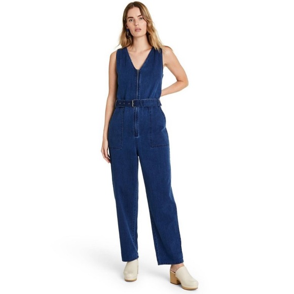 Rachel Comey Blue Denim Overalls - Picture 3 of 8